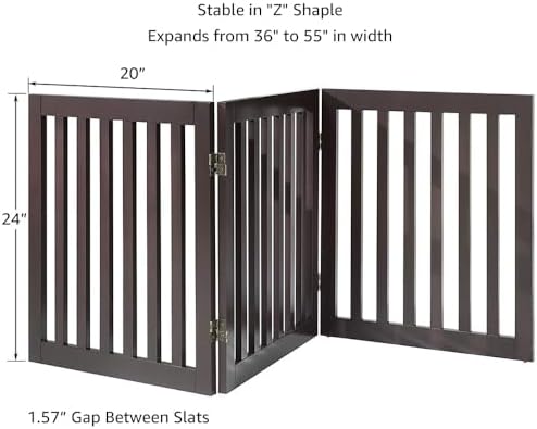 unipaws 24”H Free Standing Pet Gate - Image 5