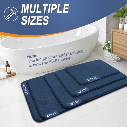 OLANLY Thick Memory Foam Bathroom Rugs 30x20, Soft Absorbent Bath Mat - Image 5