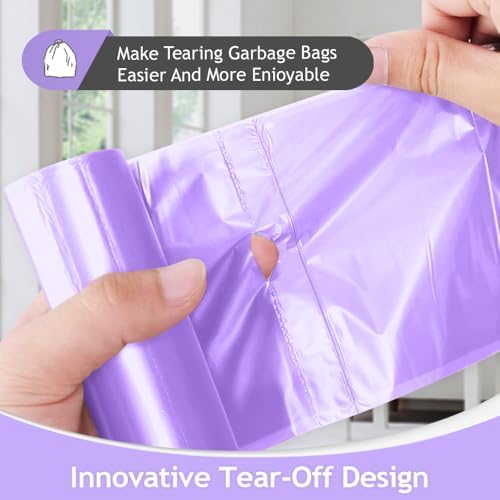 Teivio Medium Colorful Trash Bags 8 Gallon 80 Count Kitchen Garbage Bags - Image 4