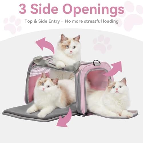 Petsfit Cat Carrier Airline Approved, 17.5×10.5×10.5 in - Image 4