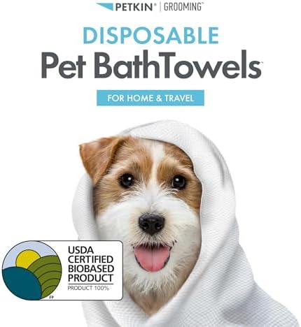 Petkin Disposable Pet Bath Towels, Medium - Image 2