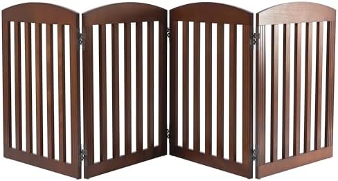 SPIRICH Wooden Freestanding Foldable Dog Gate by SpirichLLC