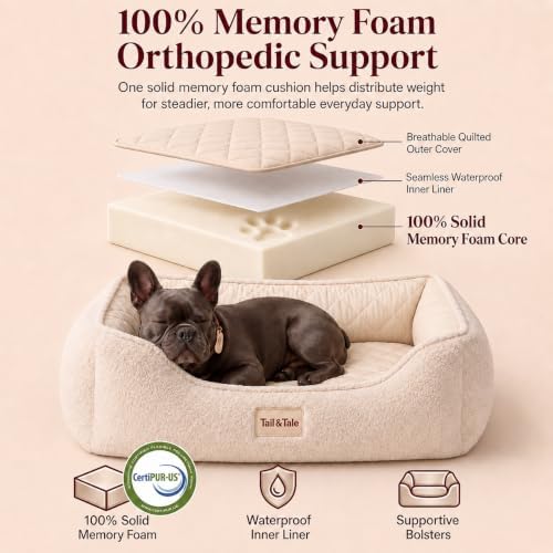 Cooling Orthopedic Dog Bed for Medium Dogs, Memory Foam, Washable Cover - Image 5