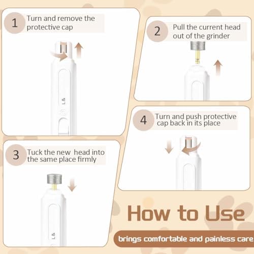 Dog Nail Grinder Head Bits 3PCS, Diamond Rotary Nail Grinder Bits - Image 5