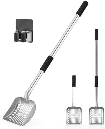 Yangbaga Metal Cat Litter Scoop, Detachable Long Handle Litter Scooper by Hanber