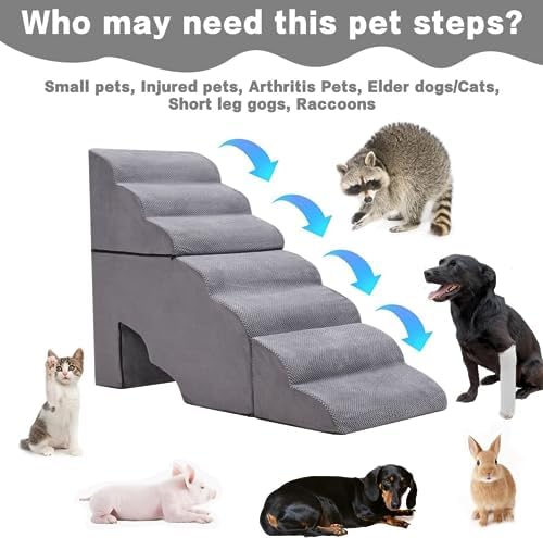 7-Step 35D Foam Dog Stair for High Beds 32 inches Tall - Image 4