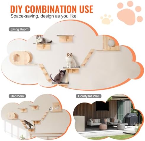 VEVOR Wall Mounted Cat Shelves and Perches - Image 7