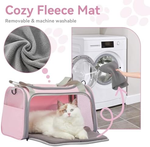 Petsfit Cat Carrier Airline Approved, 17.5×10.5×10.5 in - Image 6