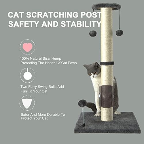 PEEKAB 32" Tall Cat Scratching Post Sisal Scratch Posts, - Image 6