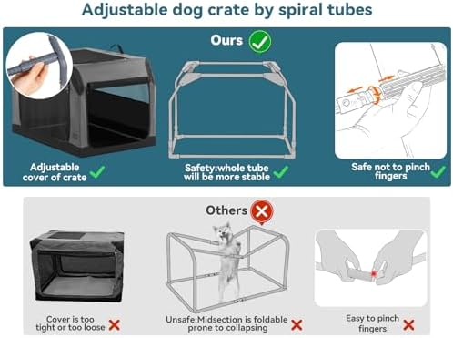 PETSFIT Travel Dog Crate, Soft Dog Crate - Image 2