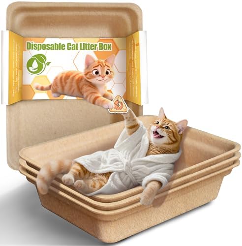 Disposable Litter Boxes for Cats Leak-Proof: 3/6/9/20/32-Pack Odor Control by Unknown