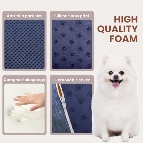 5 Steps Dog Stairs for Bed, High Density Pet Steps for Small Dogs, Extra Wide - Image 3