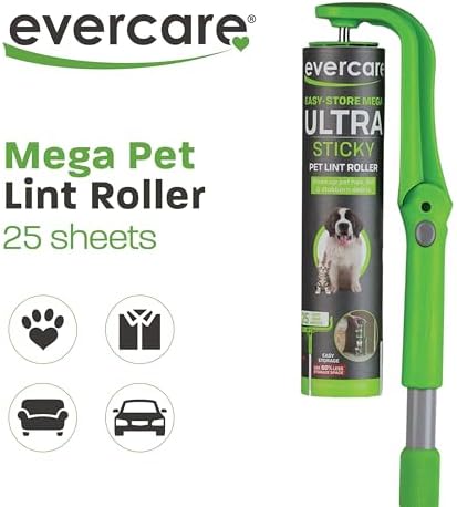 Evercare Easy-Store Mega 25 Layer Extended Handle Pet Lint Roller - Image 2