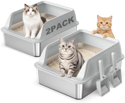 FURTIME Stainless Steel Cat Litter Box by FURTIME