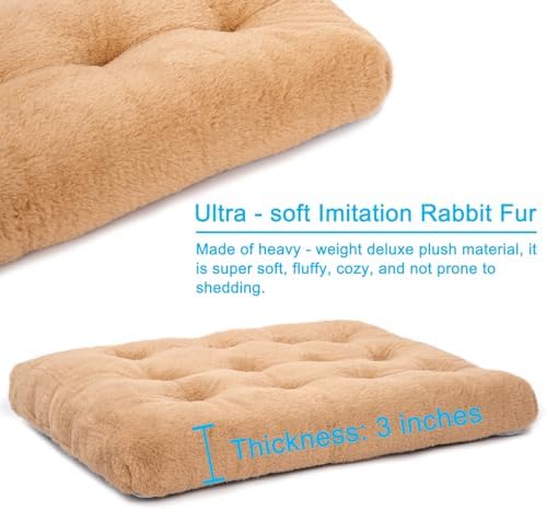 2 Pack Dog Bed, Washable Deluxe Plush Dog Crate Beds - Image 4