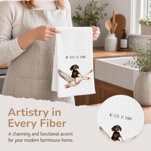 Dachshund Kitchen Towels, Cute Hand Tea Towel - Image 4