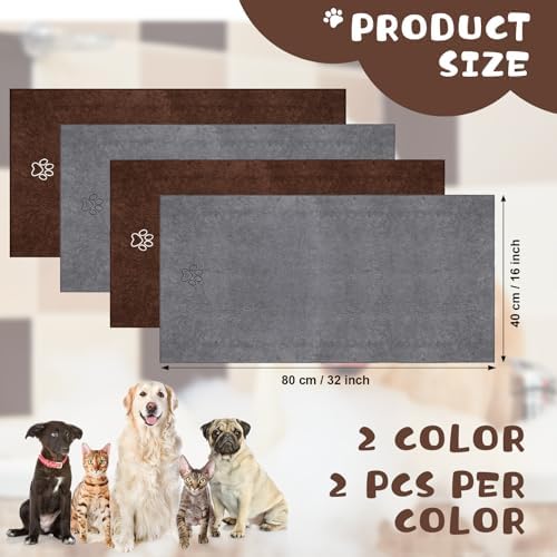 Chumia 4 Pcs Dog Towels for Drying, 16 x 32 Inch - Image 4