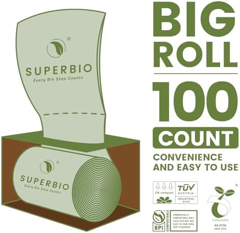 SUPERBIO 2.6 Gallon Compostable Food Waste Bags, 1 Pack - Image 3