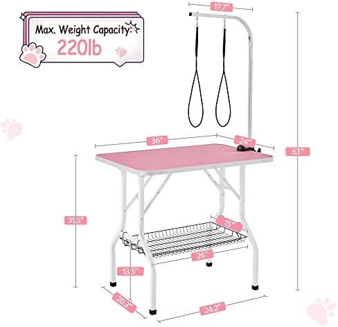 Topeakmart Foldable Portable Pet Grooming Table - 36in Professional Dog Cat - Image 2