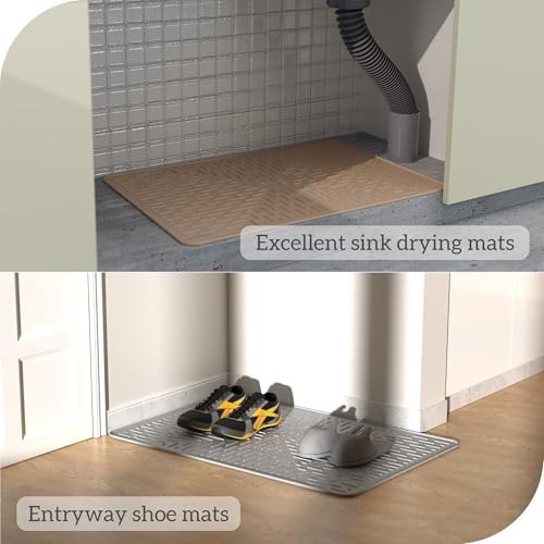OHMO XL Cat Litter Mat, 37.5x25.2 Silicone Trapping Mat Light Blue - Image 7
