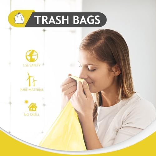 Teivio Medium Colorful Trash Bags 8 Gallon 80 Count Kitchen Garbage Bags - Image 7