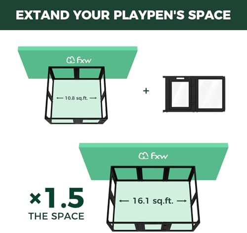 FXW AuraSpace Clear Acrylic Indoor Dog Playpen, 2 Panels - Image 3