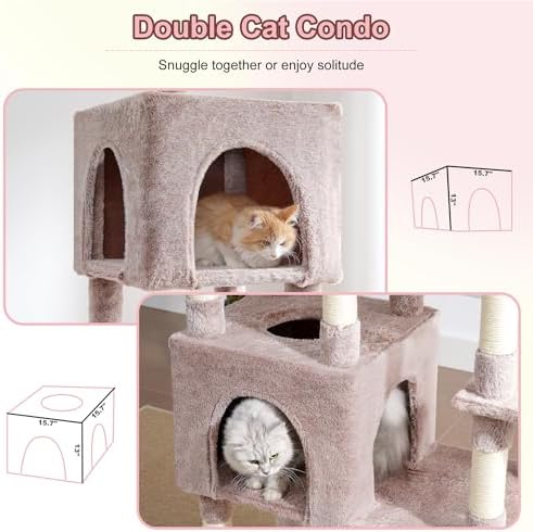 Heybly Cat Tree, 76-Inch Tall Heavy Duty Cat Tower - Image 6