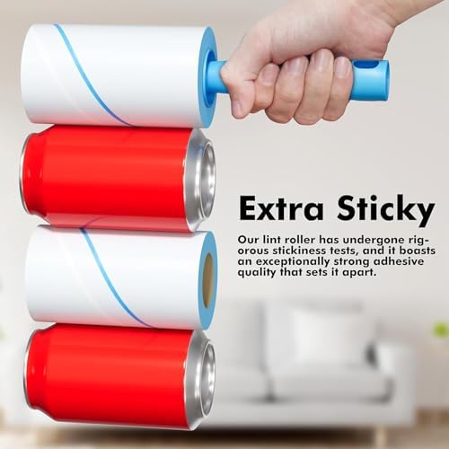 600 Sheets Lint Rollers for Pet Hair Extra Sticky, 3 Handles, 6 Rollers - Image 6