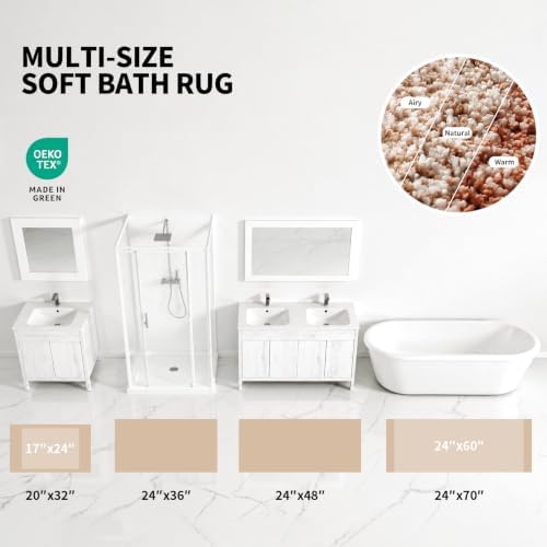 ILANGO Bathroom Rugs 60" × 24", Extra Soft Absorbent Microfiber Bath Rugs - Image 4