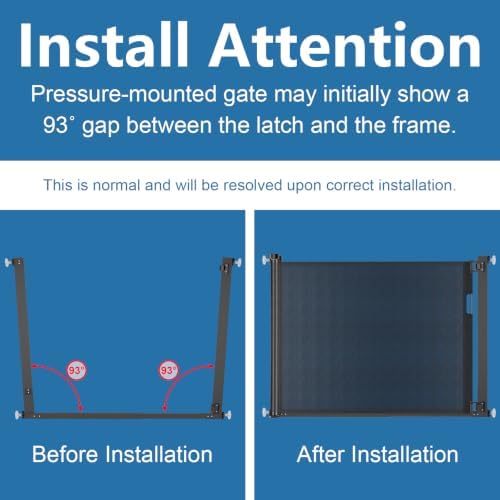 Malier Retractable Dog Gate, 29-42" No Drilling Pressure Mounted Mesh Dog Gate - Image 3