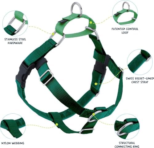 2 Hounds Design Freedom No Pull Dog Harness and Leash, Kelly Green - Image 4