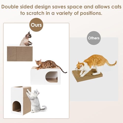 EHEYCIGA Cardboard Cat Scratcher House, 20-Inch Cat Scratch pad - Image 4