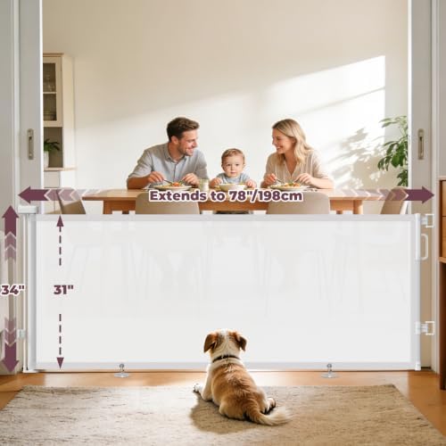 78" Retractable Extra Wide Baby Gates - Image 2