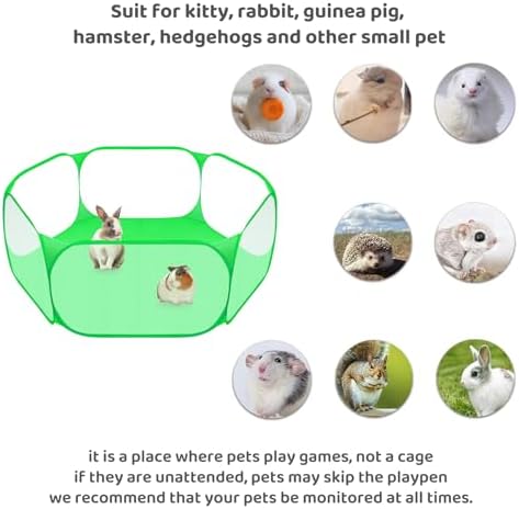 Amakunft Small Animal Playpen, Pop-Up Portable Play Yard - Image 4