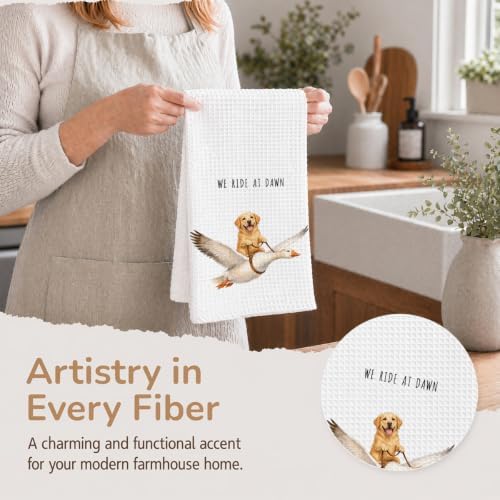 Yellow Labrador Retriever Kitchen Towels, Cute Hand Tea Towel - Image 4
