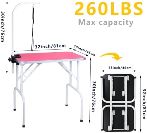 LEIBOU Pet Dog Grooming Table Foldable Grooming Table pet Examination Table - Image 2
