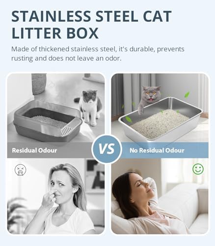 WENBOKMIN Stainless Steel Cat Litter Box - Image 3