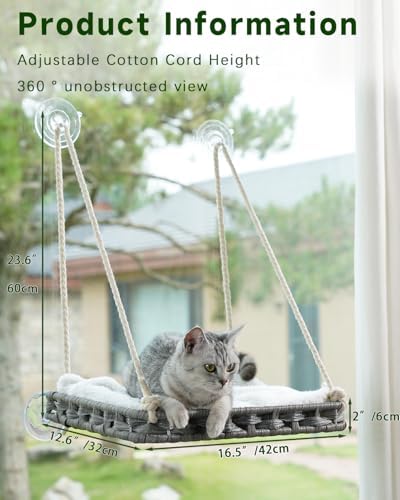 SETVSON Cat Window Perch, Cat Window Hammock Bed - Image 5