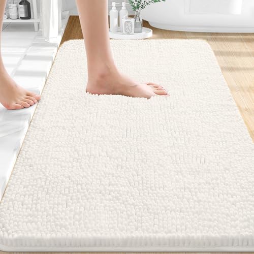 OLANLY Bathroom Rugs 32x20, Extra Soft Absorbent Chenille Bath Rugs - Image 3