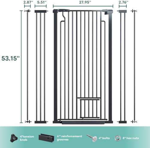 Ostutry 53in Extra Tall Cat Gate - Image 6
