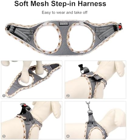 Mercano Soft Mesh Dog Harness and Leash Set, Step-in Reflective Breathable - Image 4