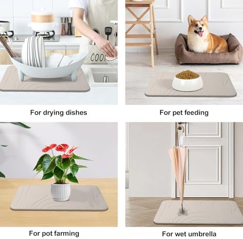 Stone Bath Mat, 2 Pack Diatomaceous Earth Shower Mat, Non-Slip Super Absorbent - Image 7