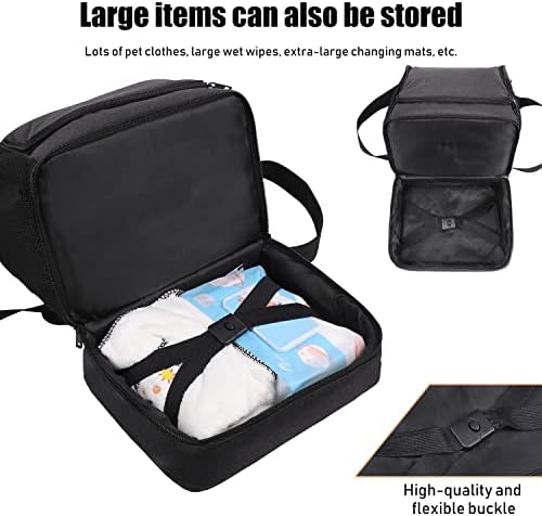 Dog&Cat Grooming Supplies Bag, Adjustable Compartments Grooming Bag - Image 4