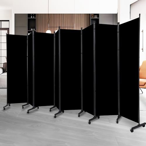 Room Divider 6 Panel-176''Wide Folding Privacy Screen, Large Partition Wall by HOMSCREENER