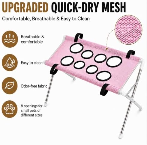 Pet Grooming Hammock with Stand, Foldable Pet Bath Table - Image 4