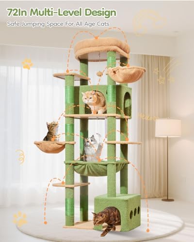 Taoqimiao 72 in Cat Tree, XXL Cat Tower - Image 7