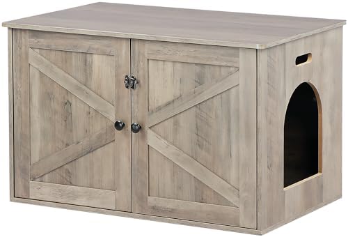 Timberer Cat Litter Box Enclosure, Hidden Litter Box Furniture by Timberer