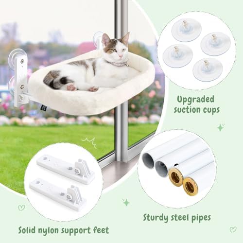 Sunhoo 2PCS Cat Window Perch Hammock Cordless Kitty Sunny Bed Seat Window Sill - Image 6