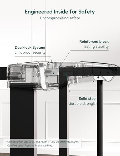 Babelio 29-48 in Baby Gate for Stairs No Drilling, PressGuard Dog Gate - Image 3