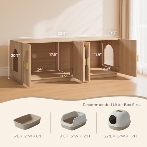 Amunrbrek Double Cat Litter Box Enclosure Furniture - Image 7